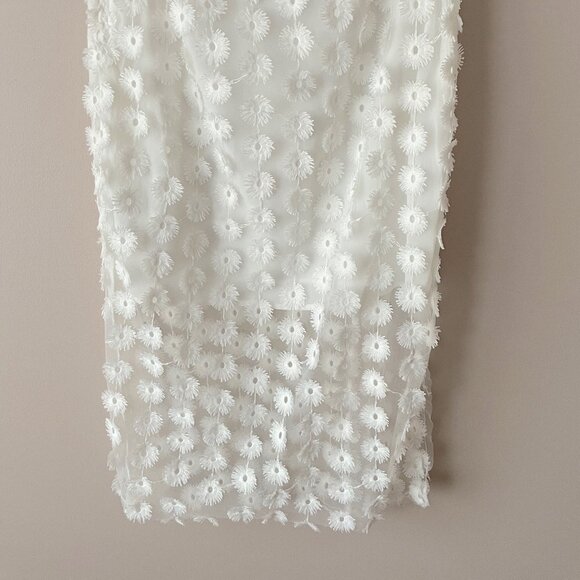 NWT By Anthropologie 3D Texture Sheer Slip Midi Skirt size Small - Picture 11 of 11